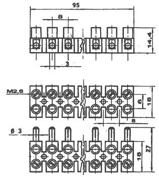 Barrettes enfichables 1,5 - 4mm²