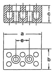 Blocs en porcelaine 10 mm²